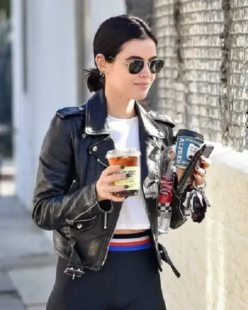 Buy Lucy Hale Leather Bikar Jacket For Sale