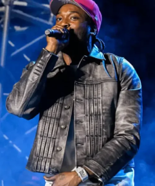 Buy Meek Mill Roots Picnic 2025 Grey Cropped Jacket Sale