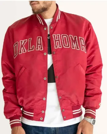Buy Starter Red Oklahoma Sooners 80s Full-Snap Satin Jacket Sale