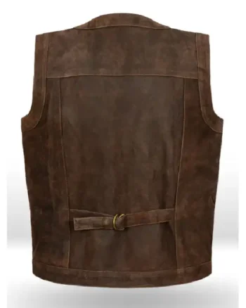 Chris Pratt Jurassic World Brown Leather Vest