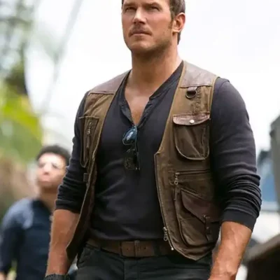 Chris Pratt Jurassic World Fallen Kingdom Leather Vest