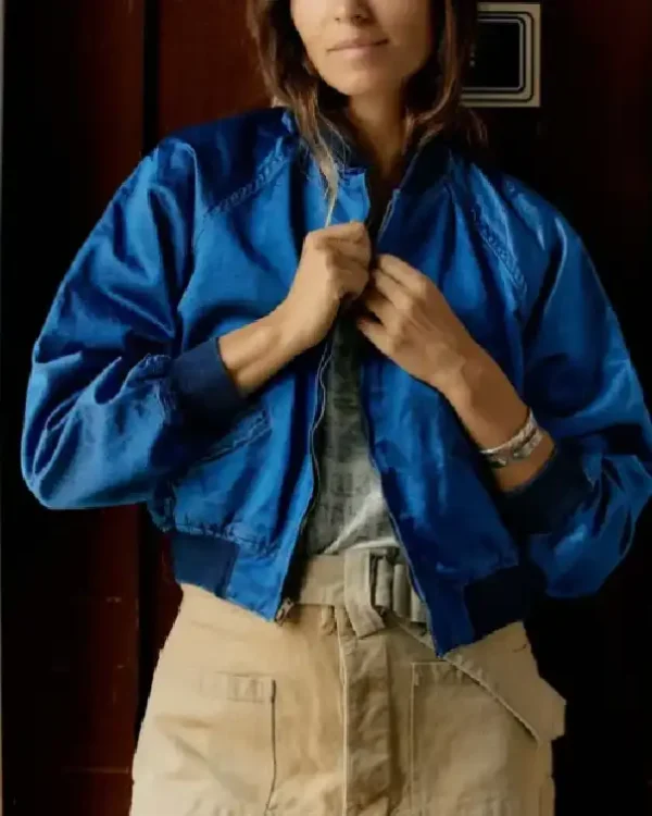Alice Wetterlund Resident Alien S04 Blue Bomber Jacket