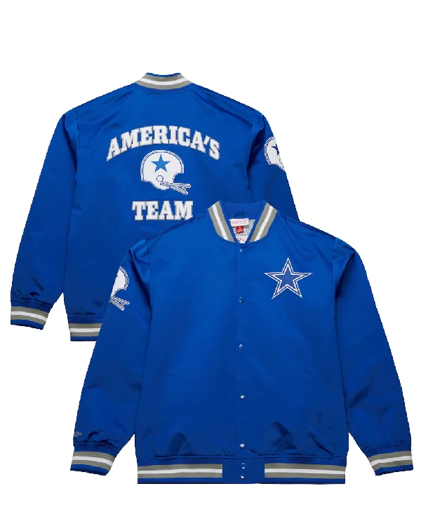 Dallas Cowboys Double Down Royal Satin Jacket