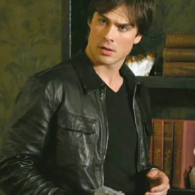 Damon Salvatore Leather Jacket