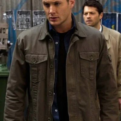 Dean-Winchester-Supernatural-Brown-Cotton-Waxed-Jacket-