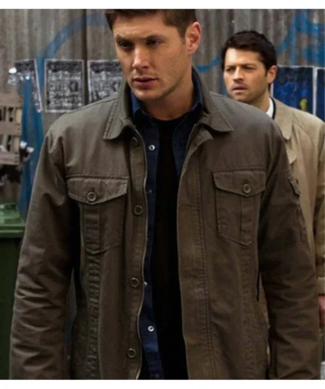 Dean-Winchester-Supernatural-Brown-Cotton-Waxed-Jacket-