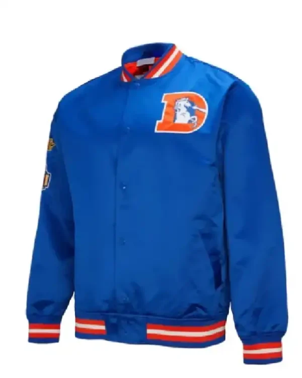 Denver Broncos Double Down Royal Satin Jacket