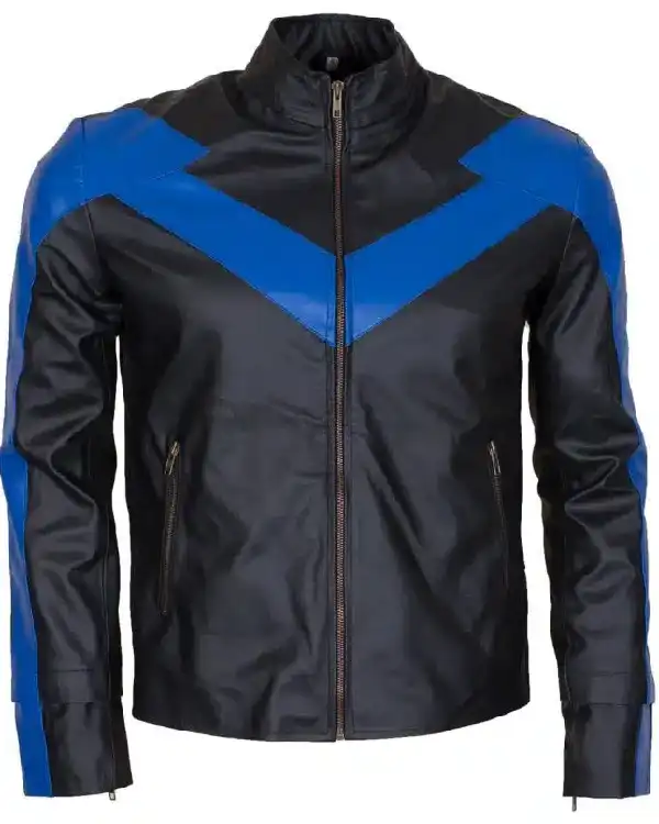 Dick Grayson Night THE WING Leather Jacket Online Sale