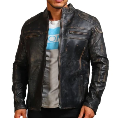 Distressed-Men-Black-Motorcycle-Leather-Jacket-
