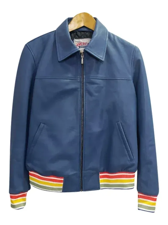 Evil Kristen Bouchard Blue Leather Jacket