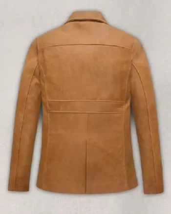 Jennifer Aniston Friends Season 5 Tan Brown Leather Blazer Back