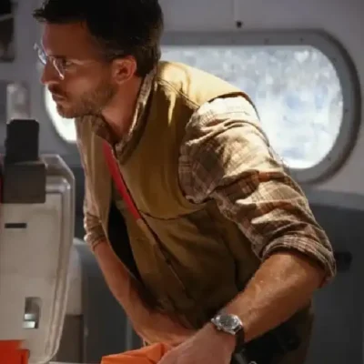Jonathan Bailey Jurassic World Rebirth Brown Cotton Vest