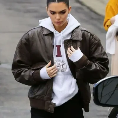 Kendall Jenner Leather Jacket #1