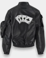 Kendrick Lamar Cards Leather Jacket back