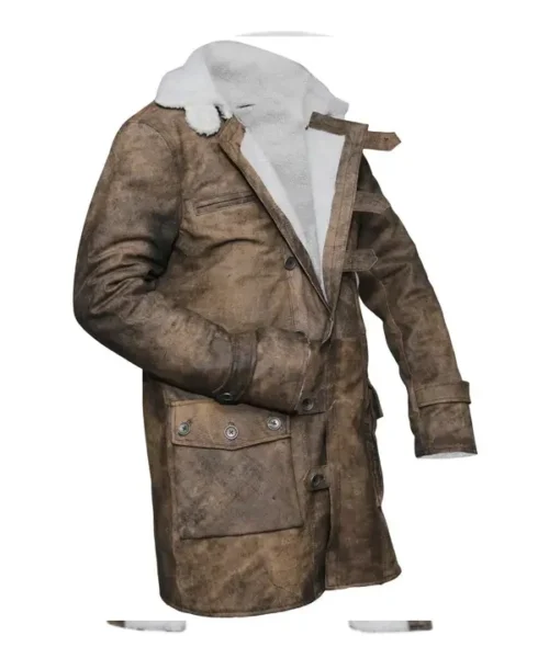Men's Dark Knight Brown Bane Distressed Leather Coatw Project