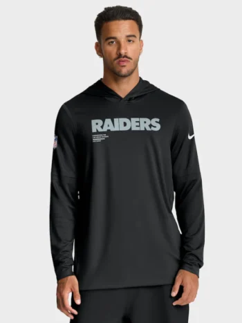 Mens-Las-Vegas-Raiders-Nike-Black-Sideline-Pure-Fury-Performance-Long-Sleeve-Hoodie-T-Shirt