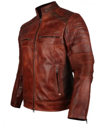 Mens-Vintage-Cafe-Racer-Biker-Genuine-Leather-Jacket