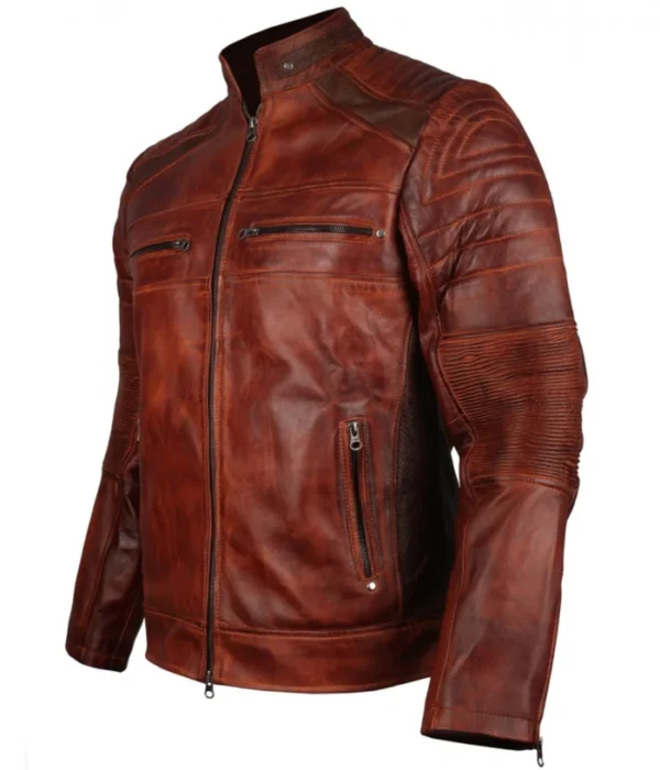 Mens-Vintage-Cafe-Racer-Biker-Genuine-Leather-Jacket