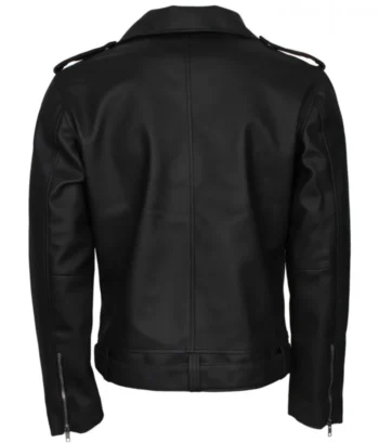 Negan Brando Leather Jacket For Mens back