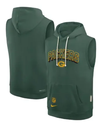 Order Matt LaFleur Green Bay Packers Nike Sideline Standard Issue Dri-FIT Sleeveless Hoodie – Green Sale