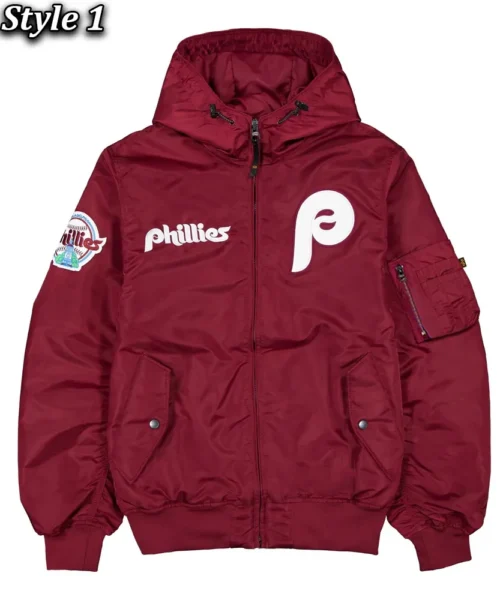Philadelphia Phillies Historic L-2B Hooded Bomber Jacket