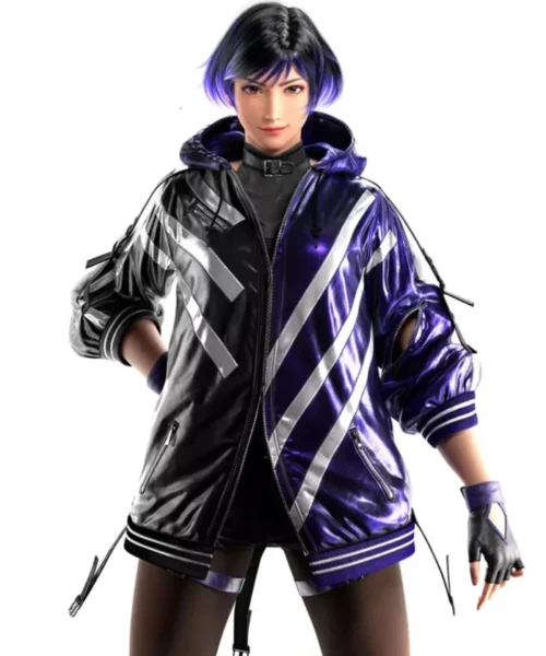 Reina-Mishima-Tekken-8-Hooded-Leather-Jacket