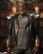 Robotman Doom Patrol S02 Riley Shanahan Black Leather Jacket