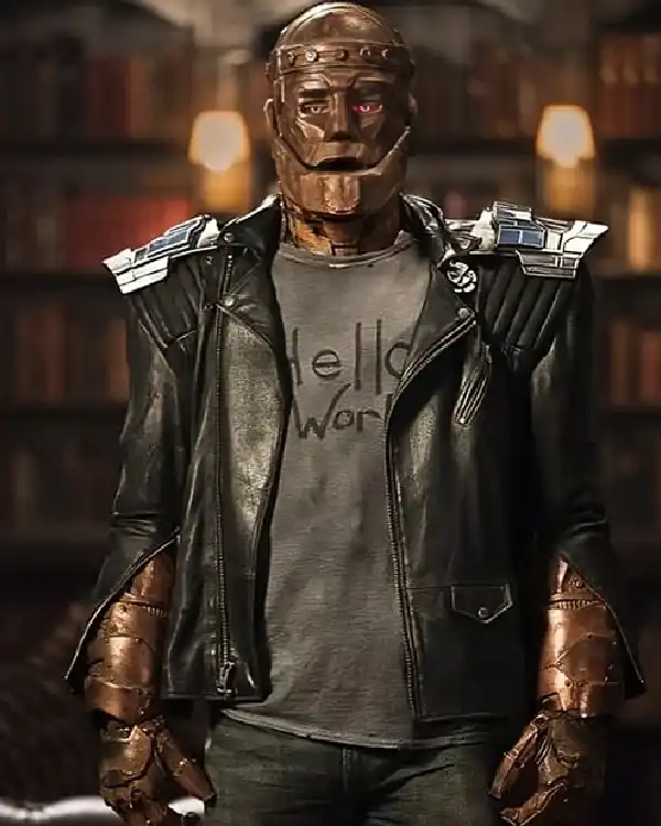 Robotman Doom Patrol S02 Riley Shanahan Black Leather Jacket