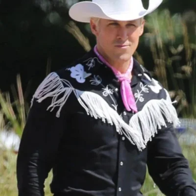 Ryan-Gosling-Barbie-Black-Cowboy-Shirt-
