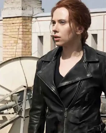Scarlett Johansson Black Widow Leather Jacket