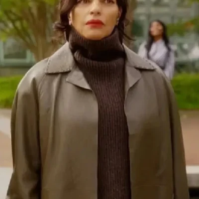 Seema Patel And Just Like That S03 Leather Coat