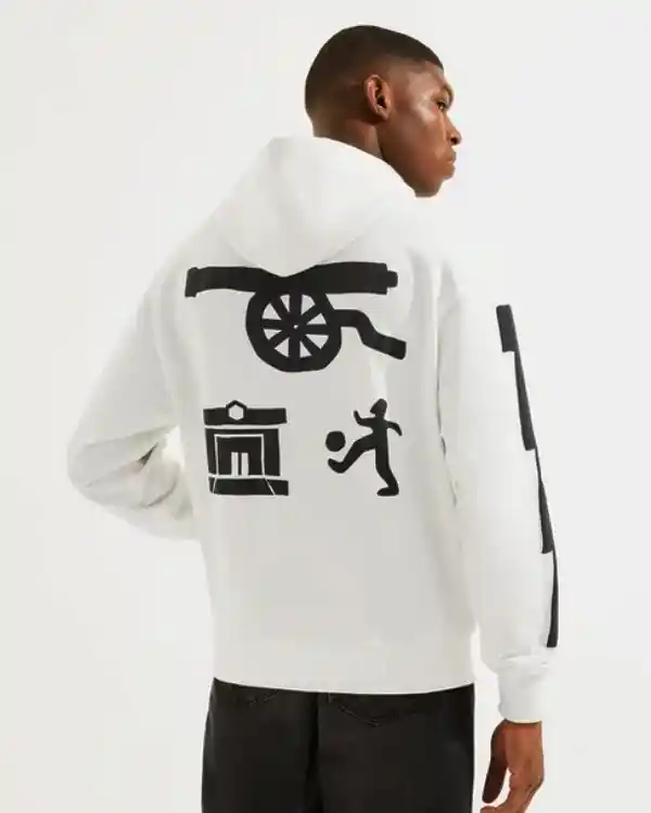 Shop Arsenal N7 Pre-Historic Hoodie White Sale