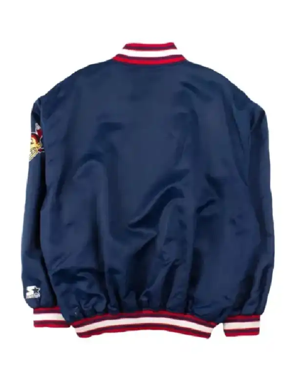 Shop Cleveland Indians Navy Blue Bomber Jacket on Sale