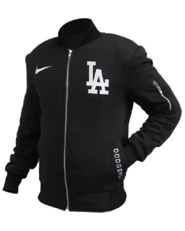 Shop Los Angeles Dodgers Black Bomber Jacket on Sale