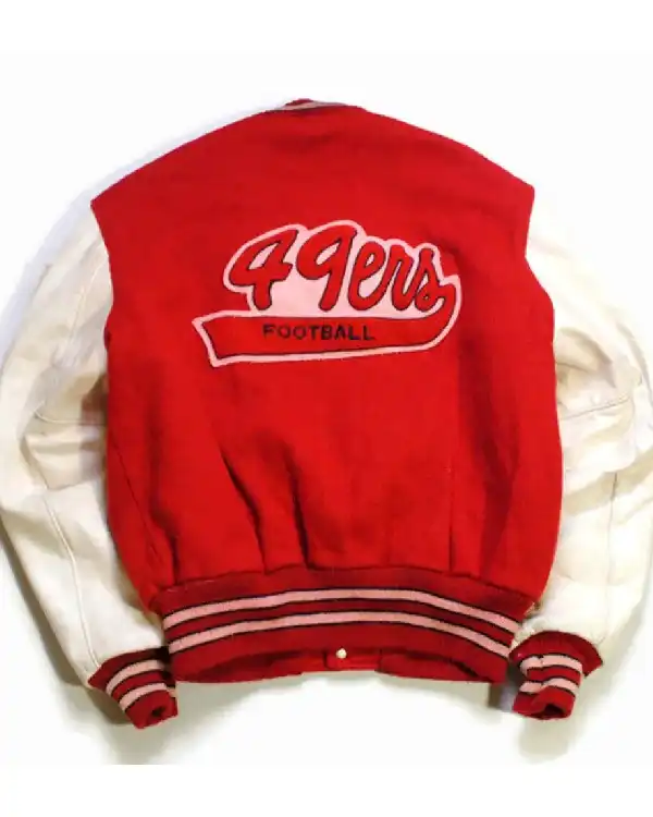 Super Bowl 49ers San Francisco Red and White Varsity Jacket
