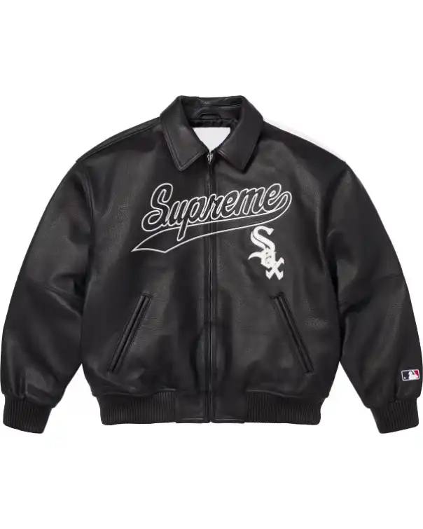 Supreme Chicago White Sox Leather Varsity Jacket