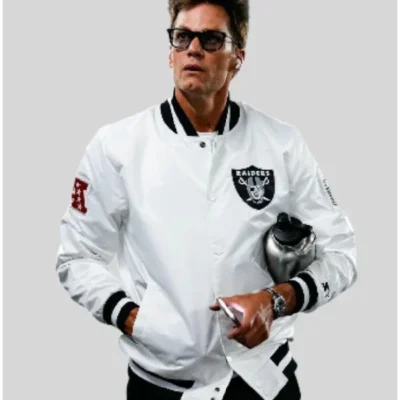 Tom Brady White Raiders Jacket