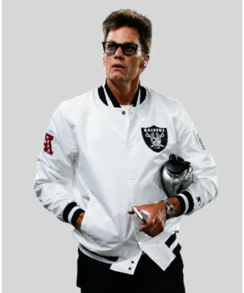 Tom Brady White Raiders Jacket