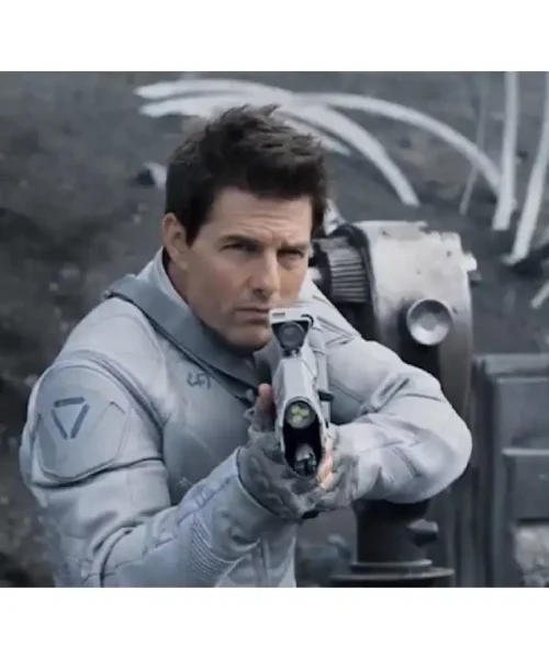 Tom Cruise Oblivion White Motorcycle Jacket