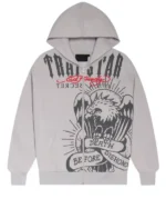 Trapstar x Ed Hardy DBD Zip-Up Hoodie Grey