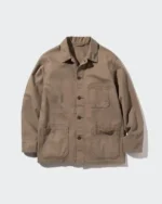 Unidex Uniqlo Utility Cotton Jacket Brown