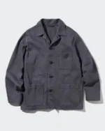 Unidex Uniqlo Utility Cotton Jacket Brown, Grey, and Off White