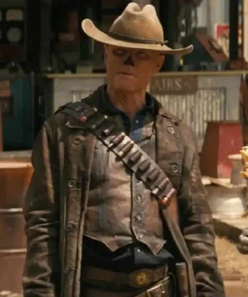 Walton Goggin Fallout The Ghoul Leather Coat