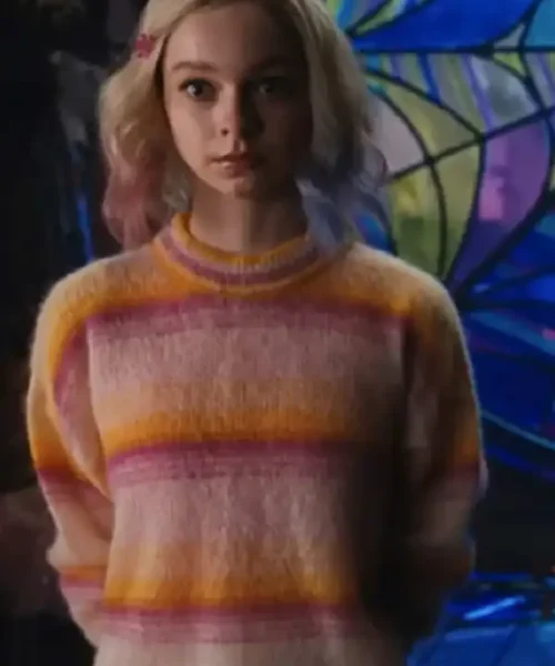 Wednesday Emma Myers Striped Sweater