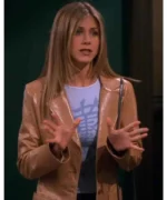 jennifer-aniston-Friends-rachel-green-leather-Brown-Coat-jacket-