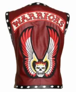 men-maroon-leather-vest-the-warriors-costume
