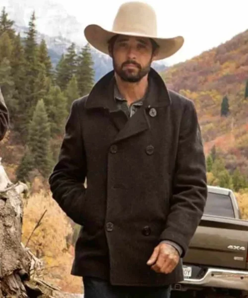 ryan-bingham-yellowstone-outfit-walker-black-wool-peacoa--