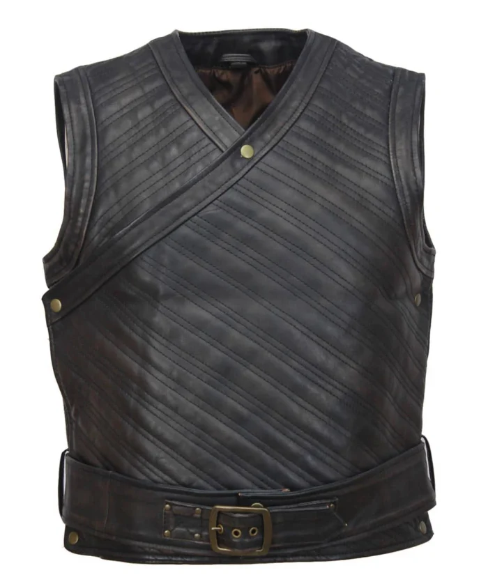 Seven Kings Must Die Uhtred Ragnarson Leather Vest Outfit - Image 2