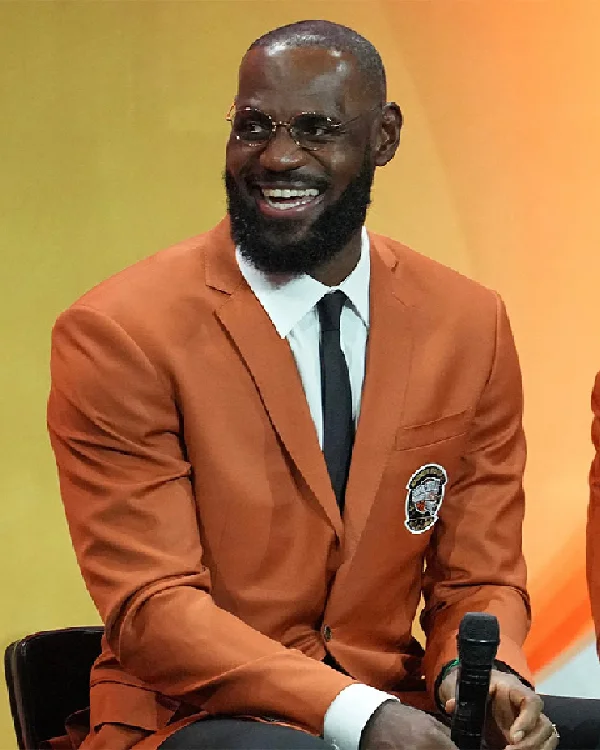 2025 LeBron James Hall Of Fame NBA Orange Jacket Re-Creation _Blazer