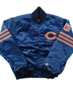 80s Chicago Bears Blue Satin Jacket